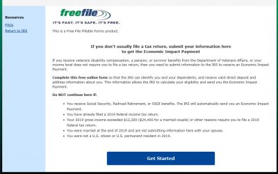 Non filers might also get the “Stimulus check”!!!