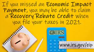 Claiming the recovery rebate credit on 1040 2020 Individual Tax Return