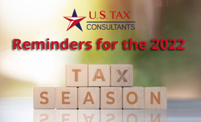 Reminders before 2022 Tax season