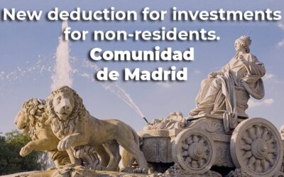 New deduction for investments for non-residents. Comunidad de Madrid