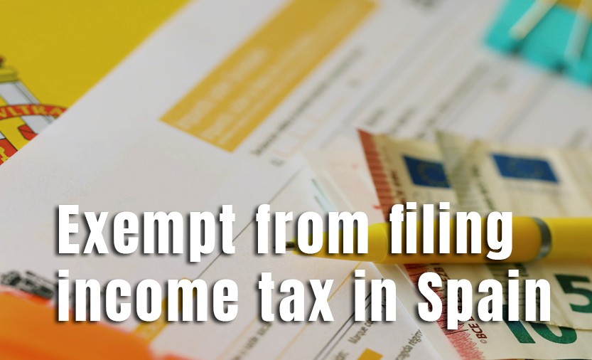 People exempt from filing their income tax return in Spain in 2025.